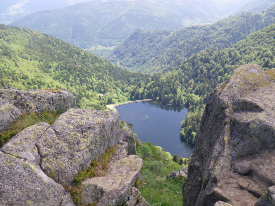 Blick auf den Lac du Schiesssrothried vom Hohneck aus